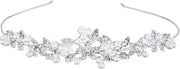Diadema d'Argento con Cristalli per Matrimonio, Compleanni e Feste
