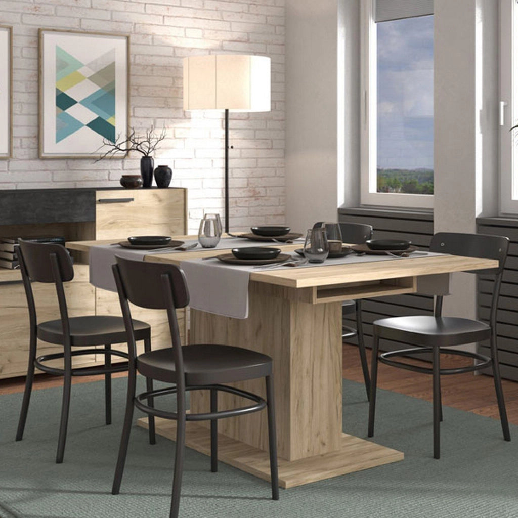 Siano, Tavolo Fisso 6 Posti, 160x91.5x76h cm Marrone Noce