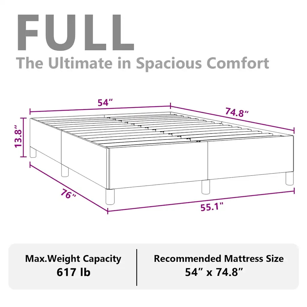 Struttura letto senza Materasso Grigio Scuro 137x190 cm Velluto 347355