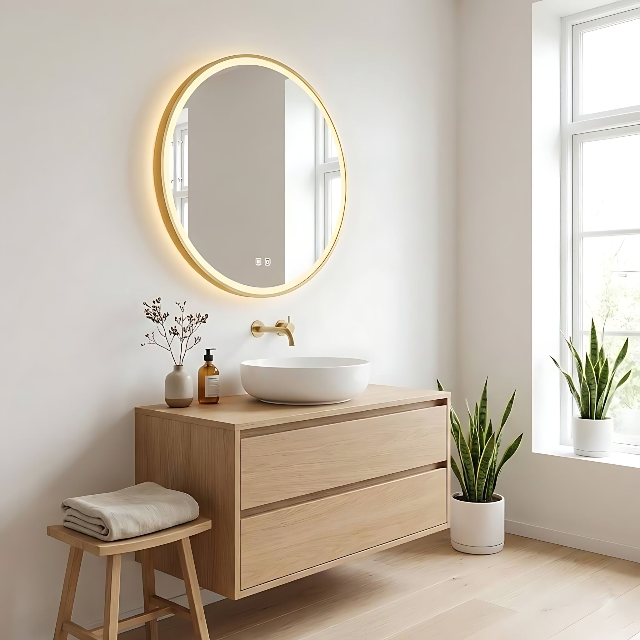 Specchio Led 50cm Mmj Gold