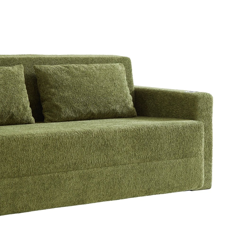 DIVANO LETTO 2 posti pieghevole in schiuma verde