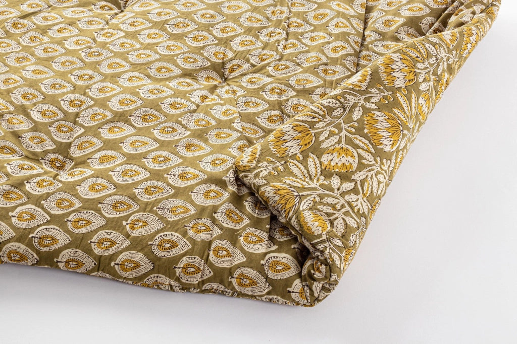 Set di 4 Cuscini da Pavimento in Cotone Floreale 60x120 cm - ESOTICO