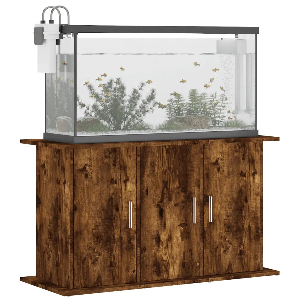 Supporto Acquario 101x41x58 cm in Legno Multistrato Rovere Fumo