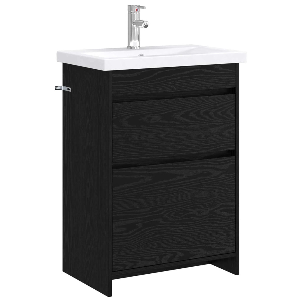 Set di mobili per il bagno Rovere Nero 61 x 40 x 84,5 cm 3404259