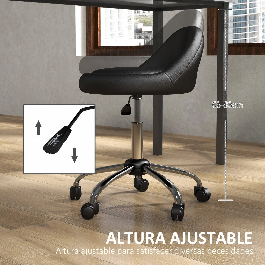 Sgabello Girevole con Altezza Regolabile ¨C Minimal ¨C Nero ?50x63-83 cm