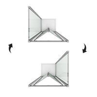 Box Doccia Angolare 75x75 cm 1 Anta a Libro in Cristallo Trasparente 4mm H198 Fosterberg Fyn Duo