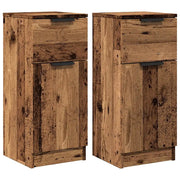 Credenze 2 pz | Madia | Buffet da pranzo | Armadio da pranzo Legno Antico 30x30x70 cm in Legno Multistrato