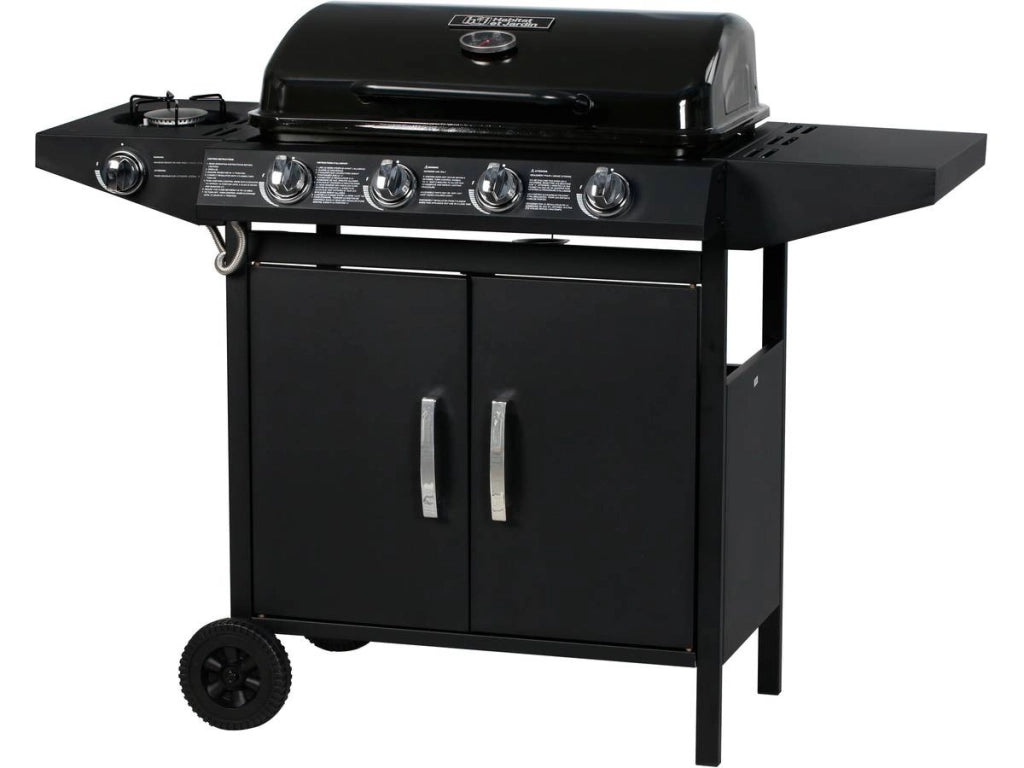 Barbecue gas "Festa 5" - 5 fuochi di cui 1 laterale - 12,9 Kw- Nero