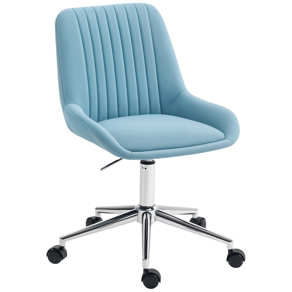 Sedia da Ufficio Regolabile ¨C zephmum ¨C Blu, Schiuma e Acciaio, 52x58x80-90 cm