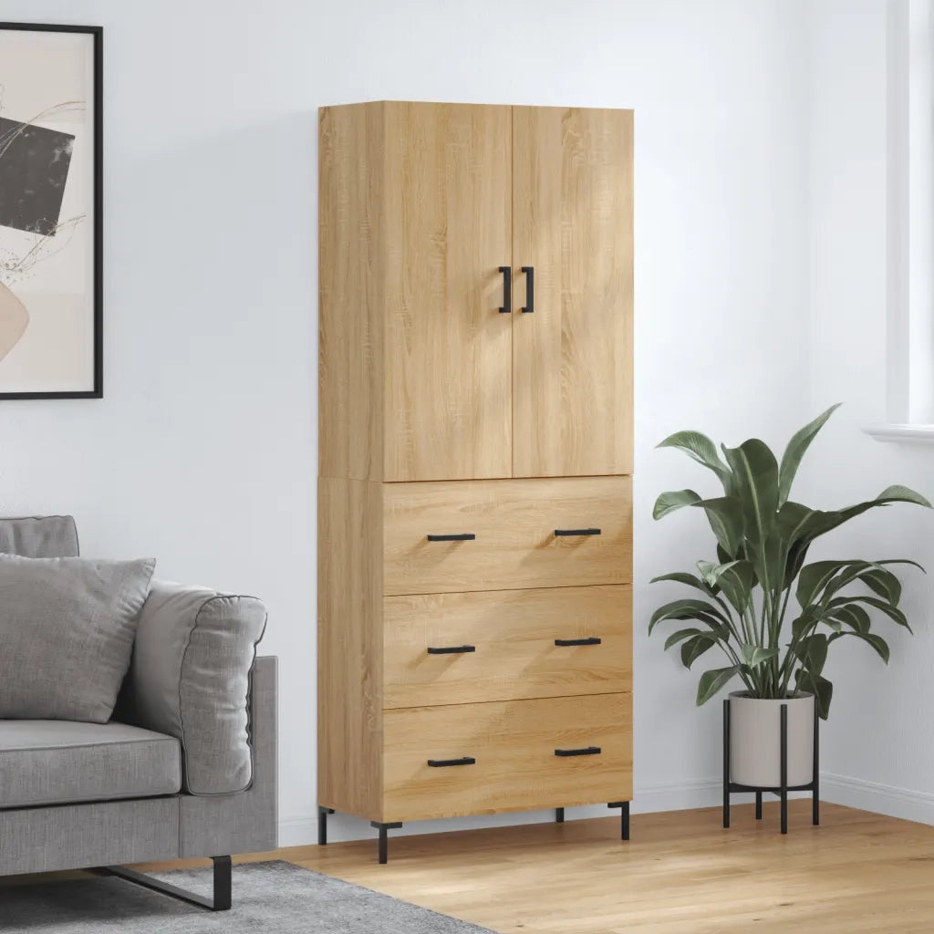 Credenza Rovere Sonoma 69,5x34x180 cm in Legno Multistrato 3195846