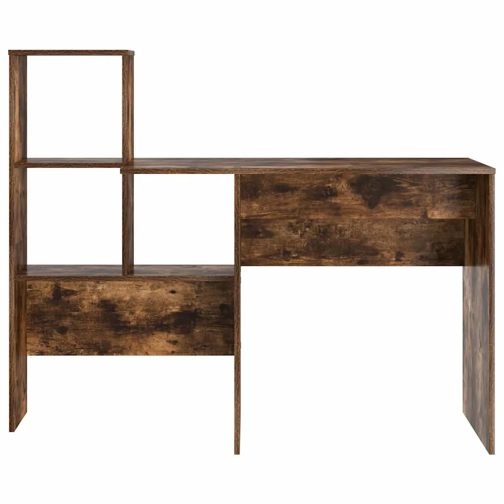 vidaXL Scrivania Rovere fumo 131.5 x 50 x 106.5 cm Legno multistrato