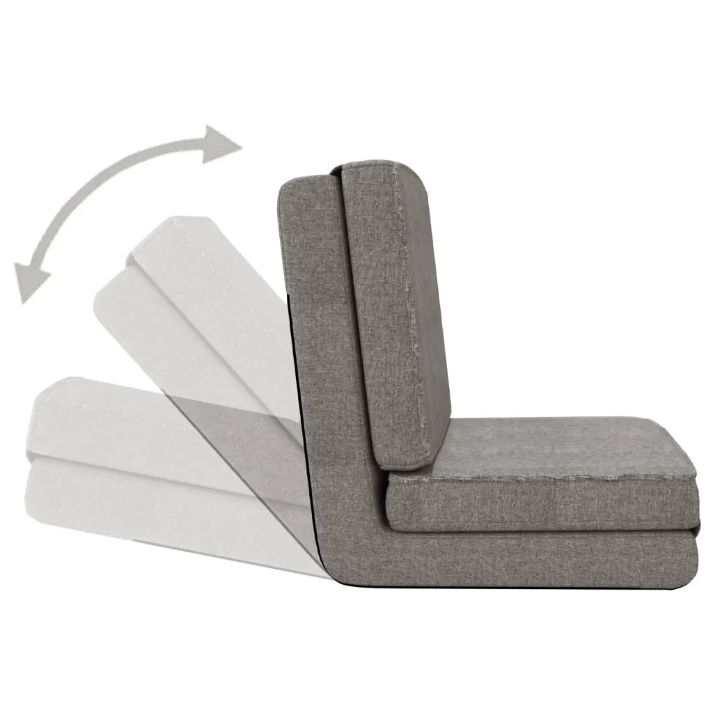 Sedia a Sdraio da Terra Pieghevole Grigio Chiaro in Tessuto cod mxl 55961