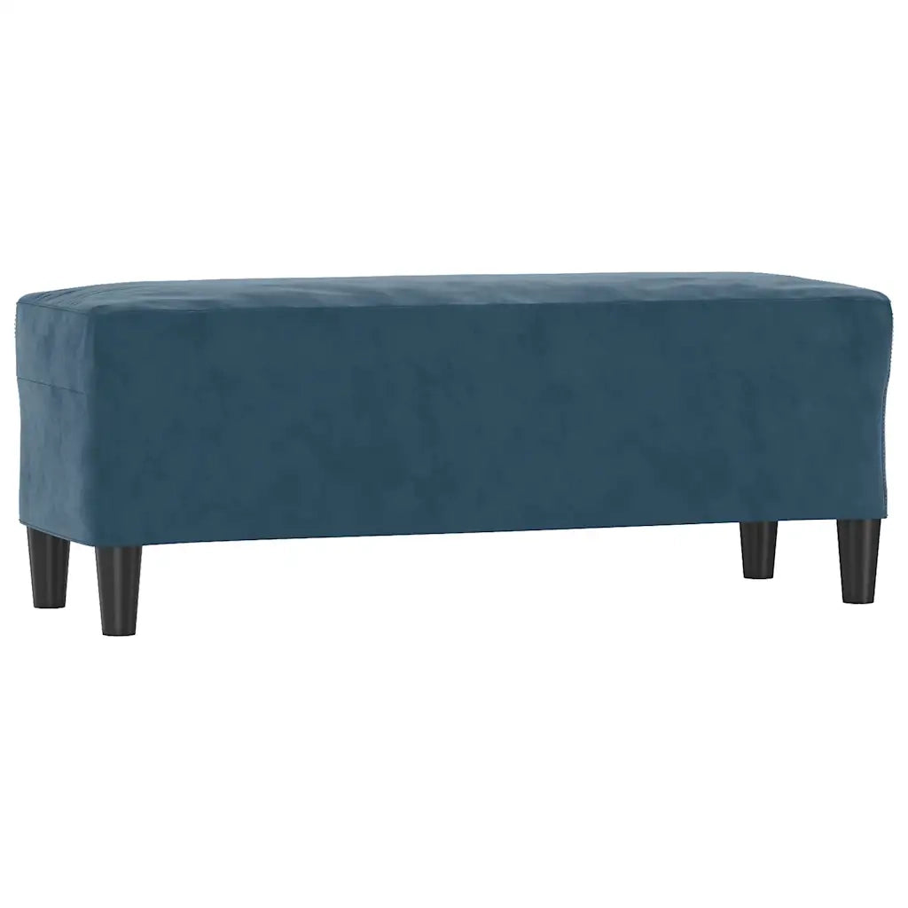 Panca Blu 100x35x41 cm in Velluto