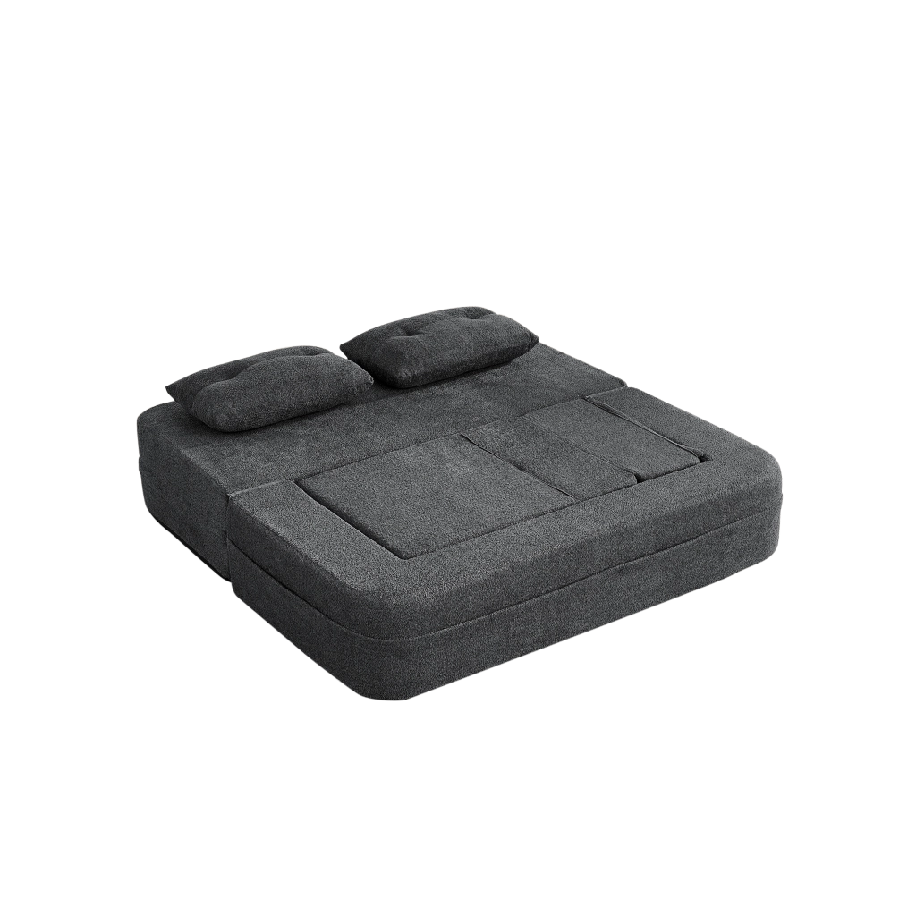 Divano Letto Modulare con Poltrona Pieghevole ¨C MINIMAL ¨C Grigio Chiaro