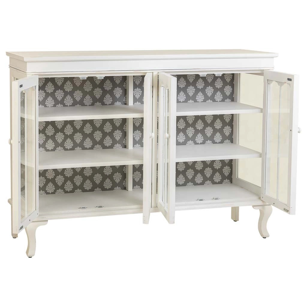 Credenza in legno bianco 142,5x40,5x101,5h