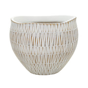 Vaso Decorativo VKH683, Bianco, Poliresina, 26x26x20,5 cm