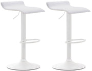 Set 2 Sgabelli Bar Dyn V2 In Similpelle bianco,bianco