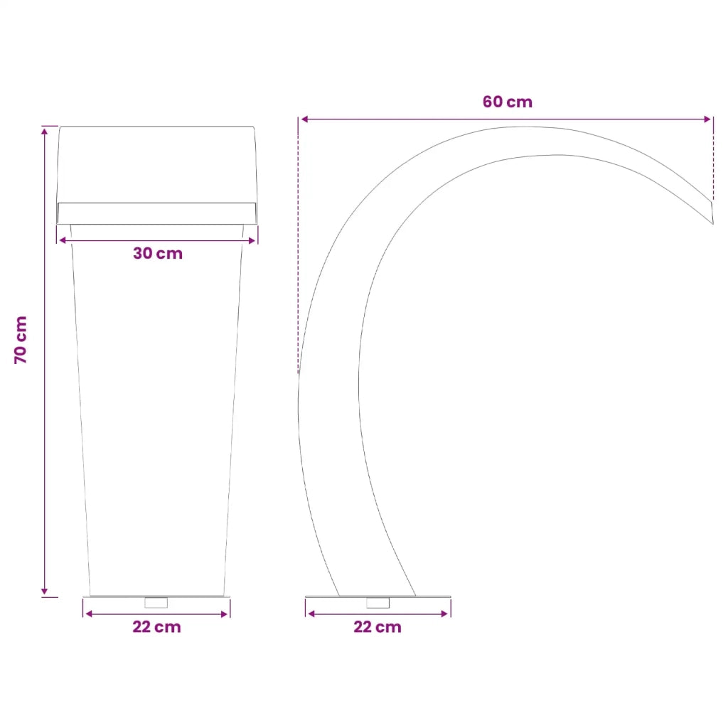 Fontana da Piscina Argento 60 x 30 x 70 cm Acciaio Inox 42039241
