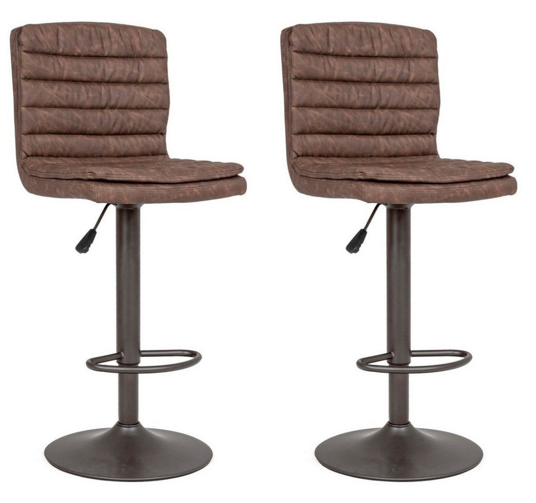 Set 2 Sgabelli Bar 41x50x94,5/115,5h cm Connor Marrone Vintage