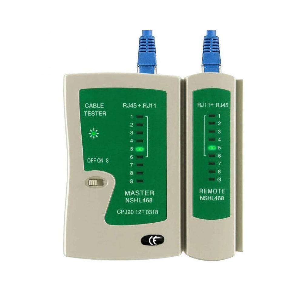 Trade Shop - Tester Di Rete Cavi Lan Con Led Ethernet Telefonico Rj45  Rj11 Sy - 468 -