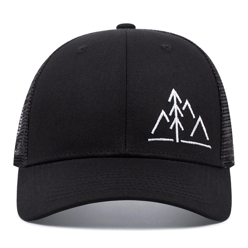 Cappellino da baseball casual regolabile con logo ricamato, colore nero
