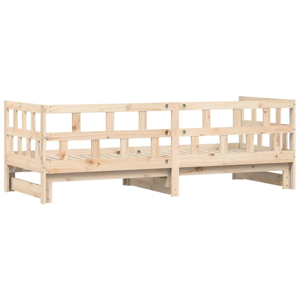 Divano Letto con Letto Estraibile-Sofa Letto-Daybed 80x200cm Legno Massello Pino 369988