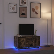 Mobile Porta TV con Luci LED Rovere Fumo 100x41x50 cm 861413