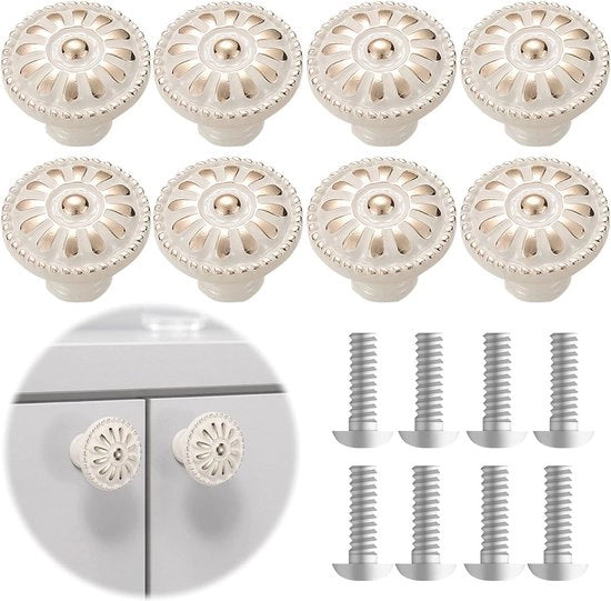 Pomelli porta finestra - Pomo di design per rinnovo sostenibile (8 pezzi)