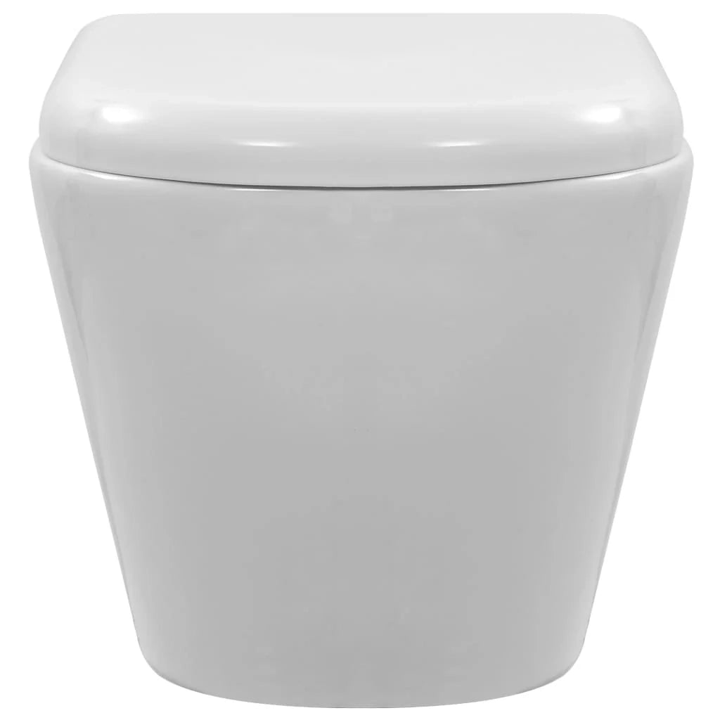 WC sospeso senza brida sedile WC vaso WC bagno casa interno ceramica resistente bianco 02_0003587