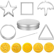 Set di forme per biscotti a forma di koekjes - Accessori per la preparazione di biscotti Dalgona - 7 pezzi - In acciaio inossidabile