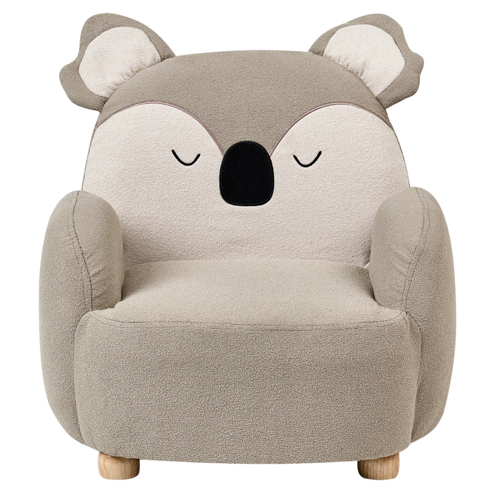 Poltrona per bambini Koala Tortora Imbottitura Sedia bassa per bambini Koala Forma di orso
