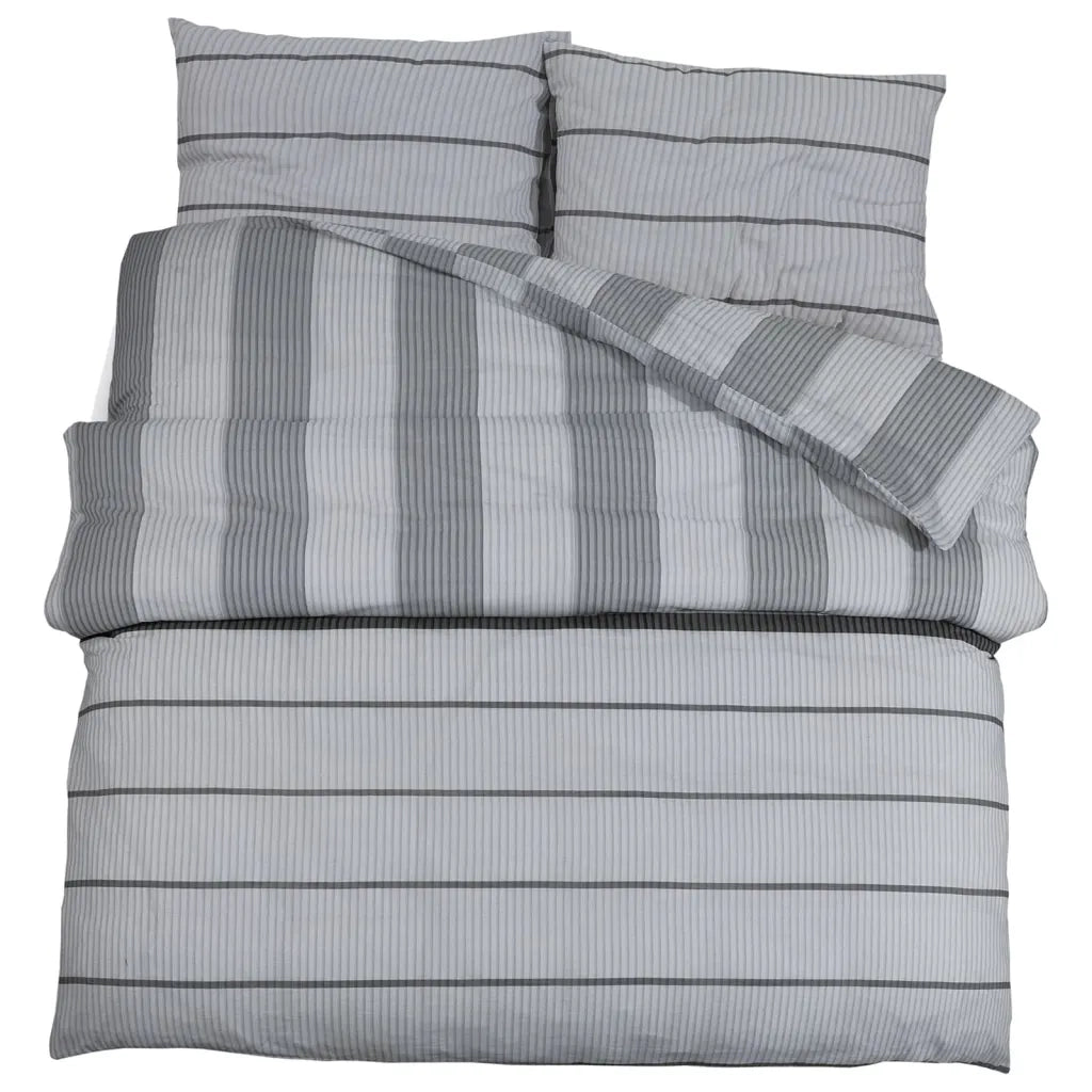 Set Copripiumino Grigio 135x200 cm in Cotone 136439