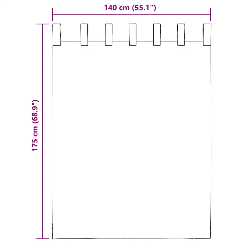Tende in Voile con Passanti 2 pz Terracotta 140x175 cm