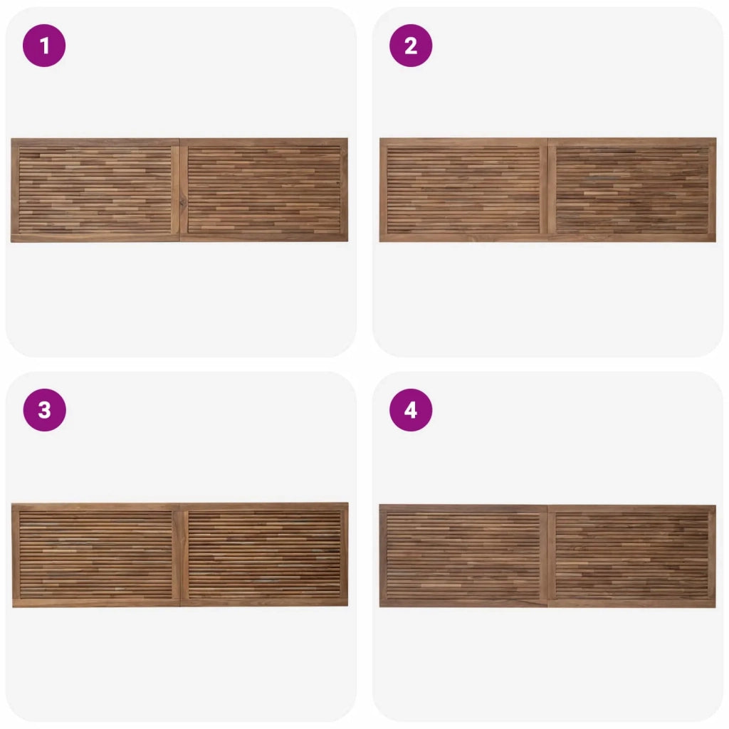 Testiera | Testata Naturale Legno di teak solido