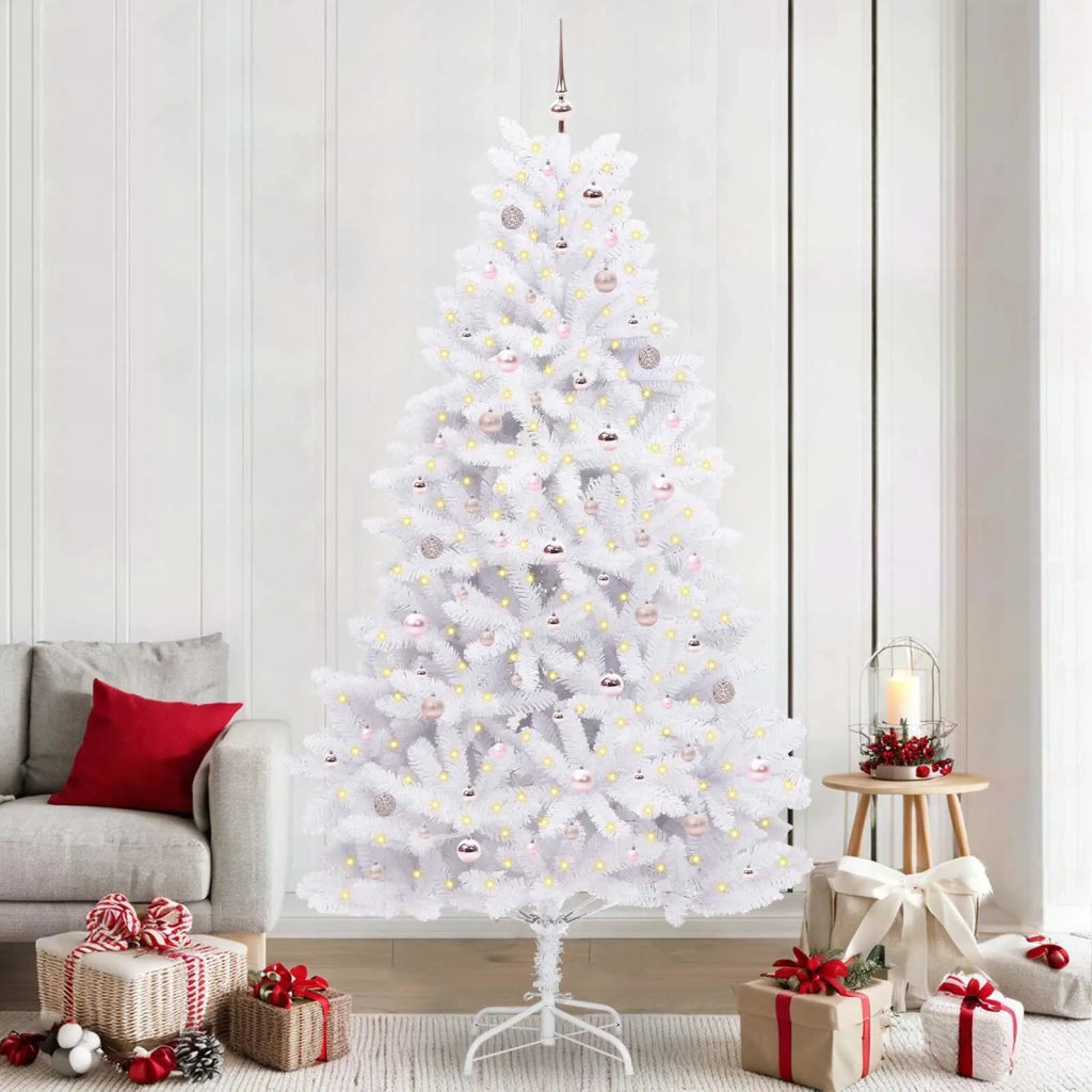 Albero di Natale Artificiale con Rami Pieghevoli Bianco 240 cm 3426614