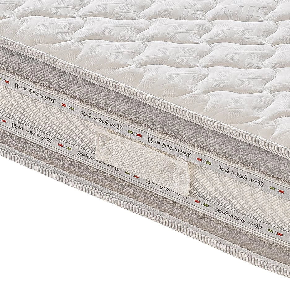 Materasso Piazza e Mezza 120x190 in Memory Foam – 3 Strati – Alto 22 cm – Sfoderabile – Ortopedico – 7 zone di comfort