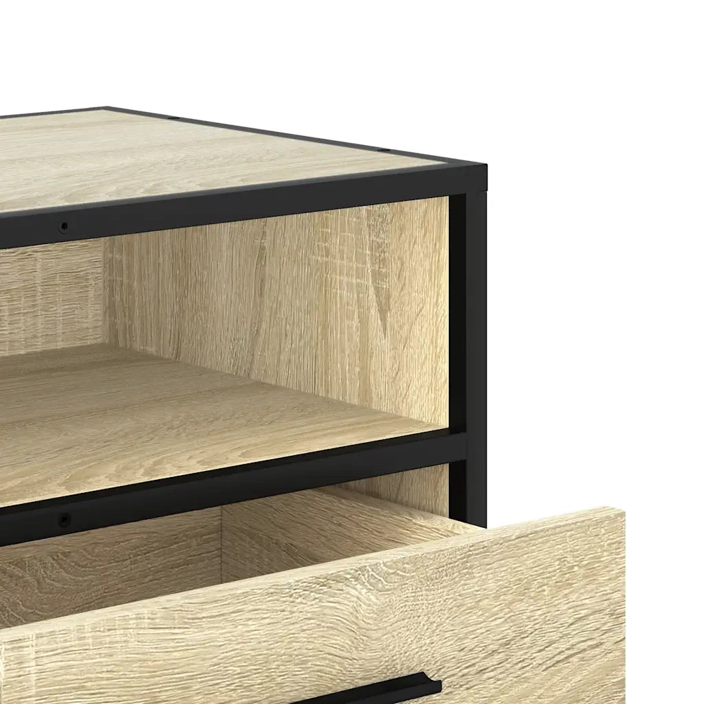 Mobile TV Rovere Sonoma 100x34,5x40cm Legno Multistrato Metallo