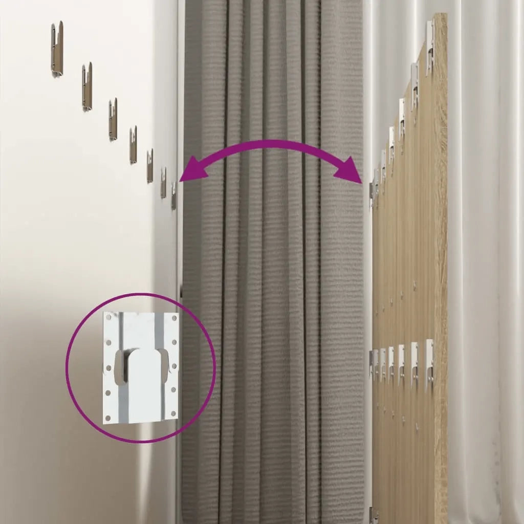 Testiera | Testata Letto con Comodini in Legno Multistrato Rovere Sonoma