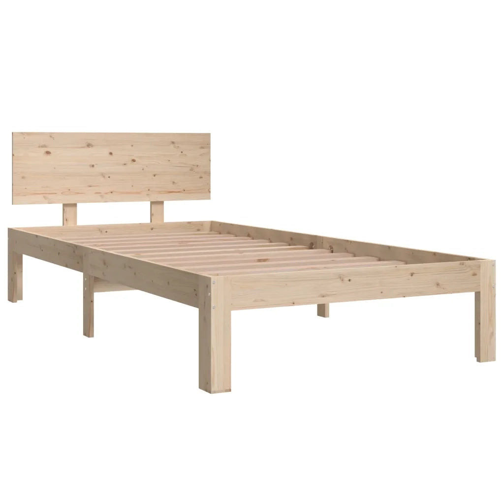 Giroletto-Struttura Letto in Legno Massello 90x190 cm Single 522369