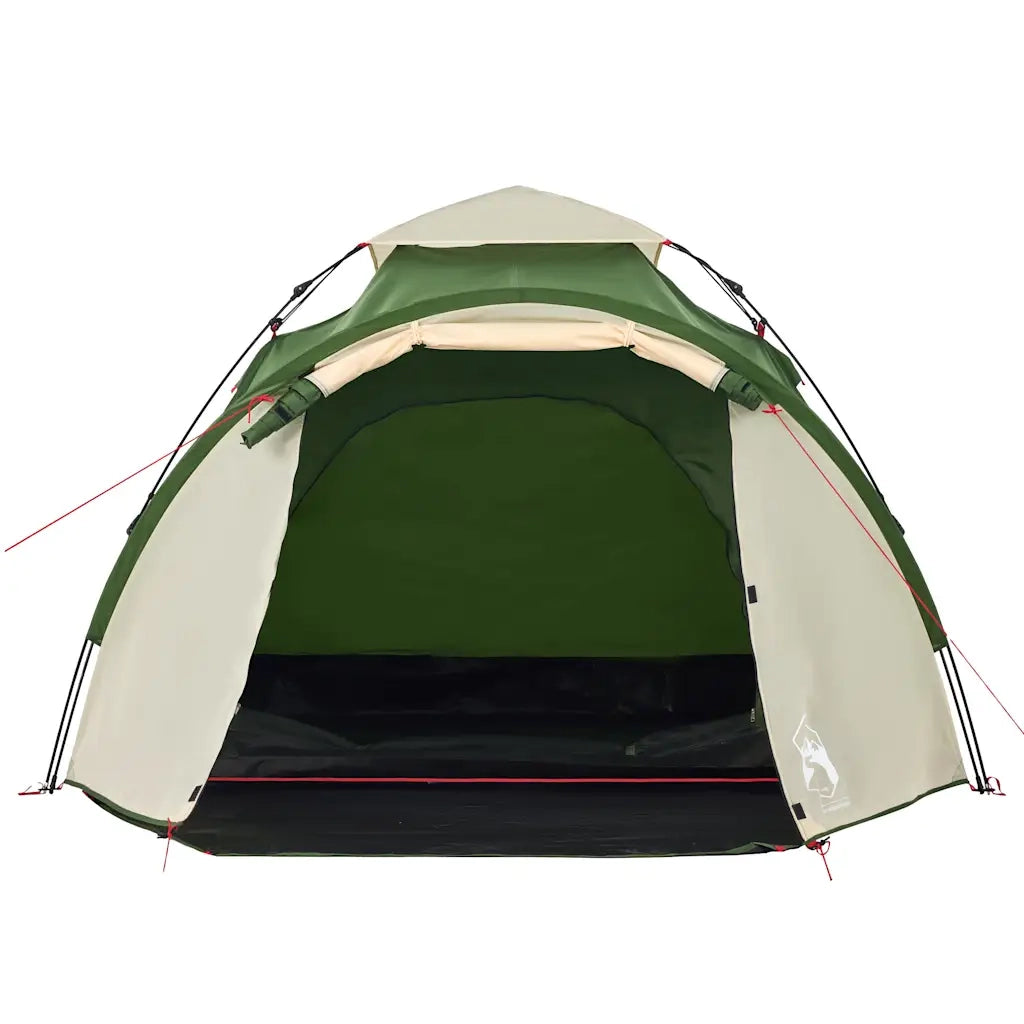 Tenda a Cupola da Campeggio 3 Persone-Tenda per Escursionismo Verde a Rilascio Rapido 142387
