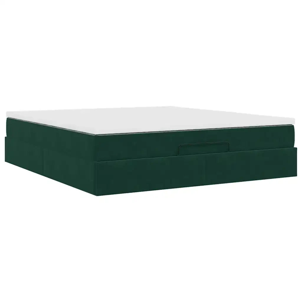 Struttura Letto Pouf con Materasso 180x200 cm in Velluto 3311204