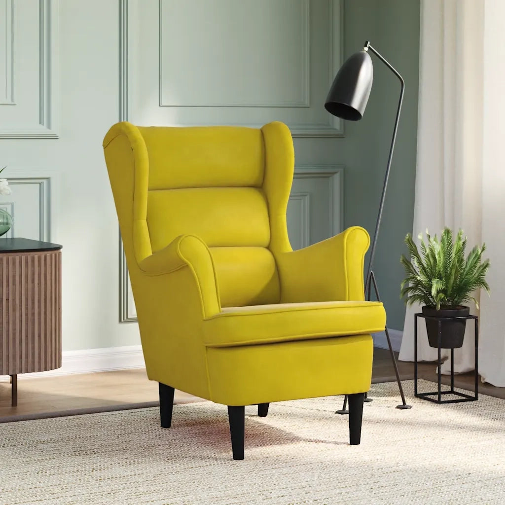 Poltrona Giallo Senape in Velluto cod mxl 13315
