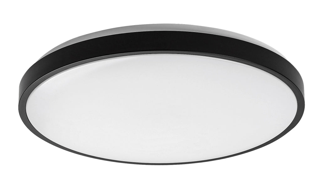 Plafoniera bagno tonda 42cm nero/bianco IP44 LED 48W Rabalux
