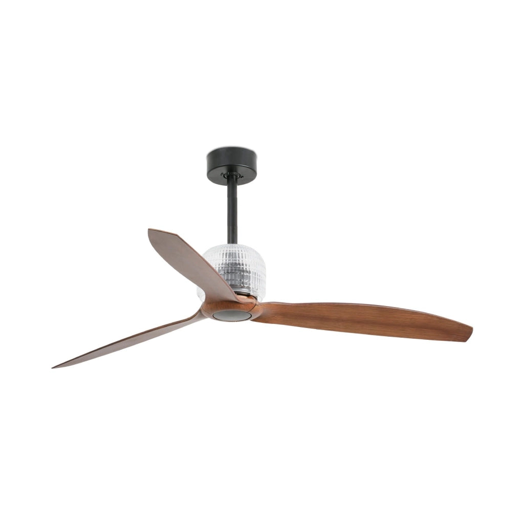 FARO Ventilatore a Soffitto Deco Fan Ø1280 Nero Opaco in Acciaio 6 Velocita Funzione Inversa Compatibile con TUYA Ideale per Ambienti Privati e Professionali Modello FARO-33395DWT