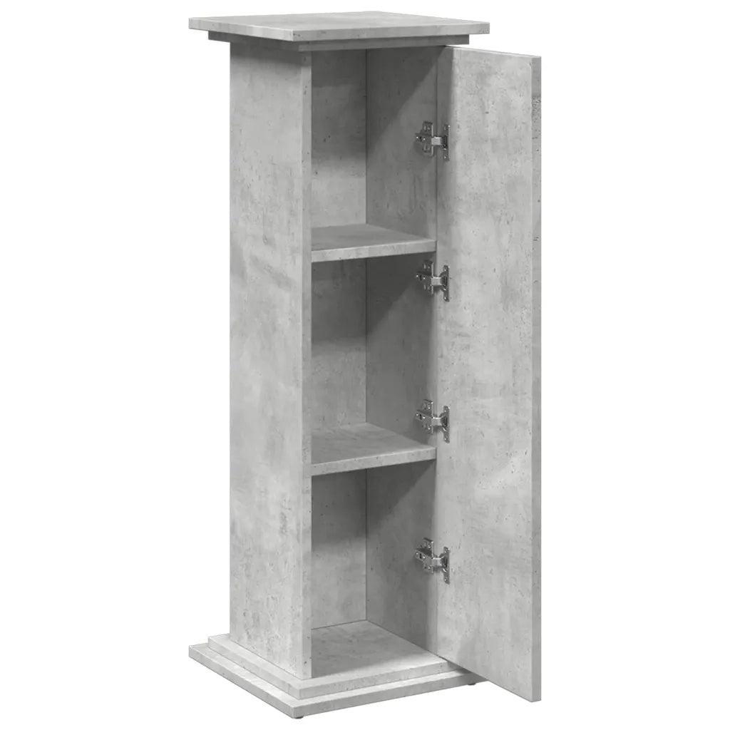 vidaXL Espositore con Portaoggetti Grigio Cemento 31x30x90 Truciolato