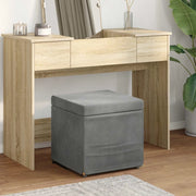 Pouf Grigio scuro Velluto e Legno Ingegnerizzato 876751