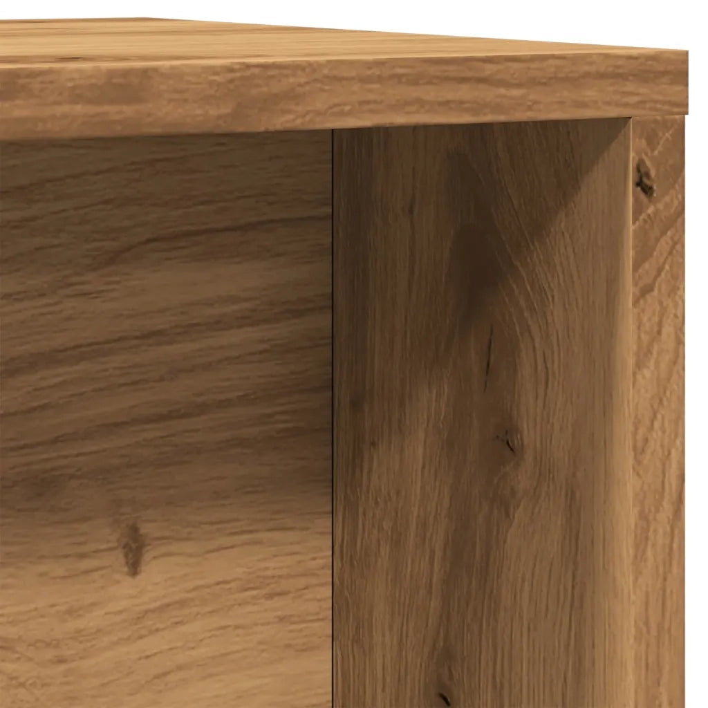 Tavolini Impilabili 2 pz Rovere Artigianale in Truciolato