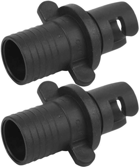Adattatore di ventilazione - Accessorio di gonfiaggio - Nero - Adatto per kayak e tavole da surf - Prestazioni a prova di fuga - Ideale per l'inflazione
