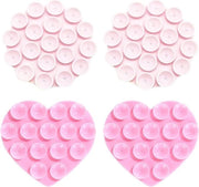 2 cavi di aspirazione rotondi e 2 pezzi di cavi di aspirazione a forma di cuore - cavi di aspirazione multifunzionali - cavi di aspirazione per telefono cellulare - cavi di aspirazione in silicone a doppia faccia