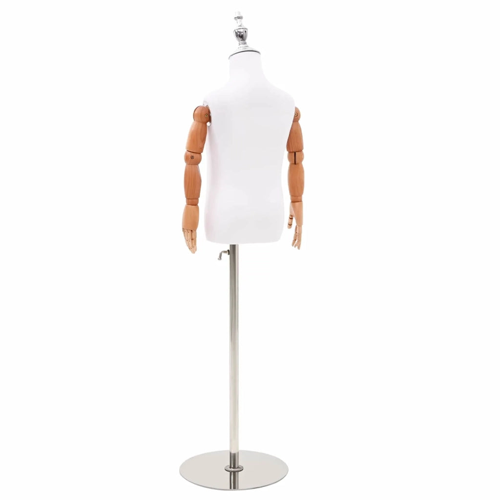 Manichino Regolabile 120-150 cm con Base Unisex PP Bianco 42041709